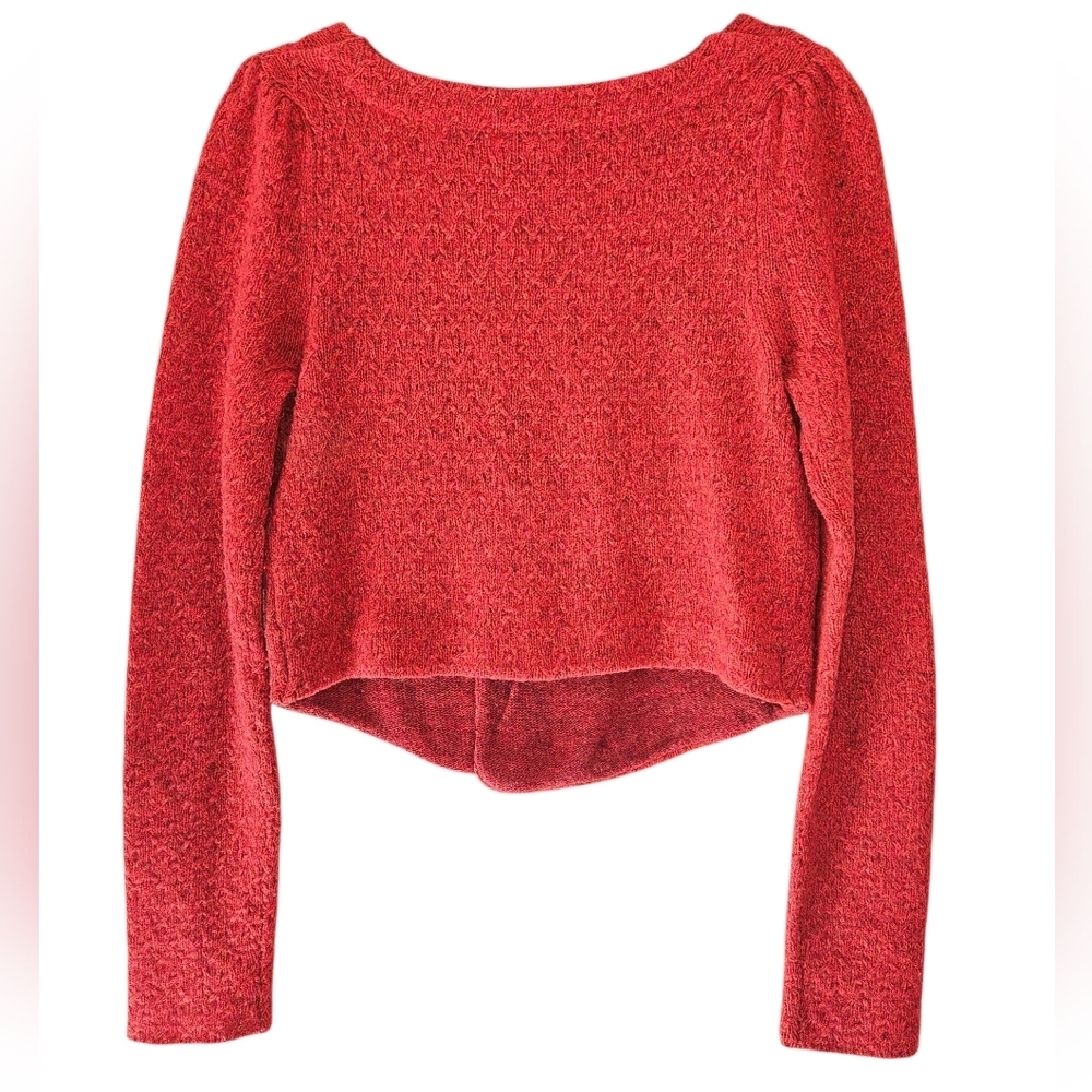 Moth By Anthropologie Wool Cardigan, Size Medium, Red, EUC - Picture 2 of 8